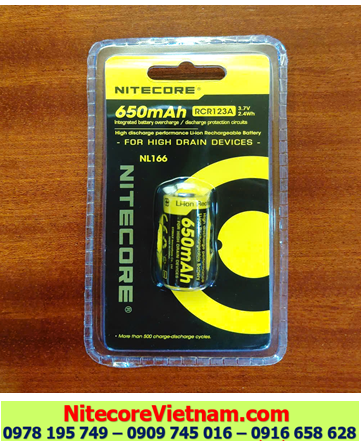 Pin 3.7v Nitecore RCR123A  16340